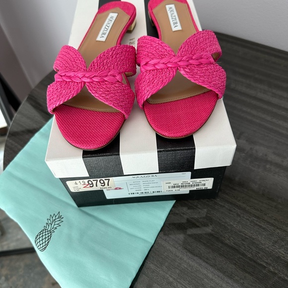 New in box Aquazzura rope flat slides size 38.5 - Picture 2 of 7